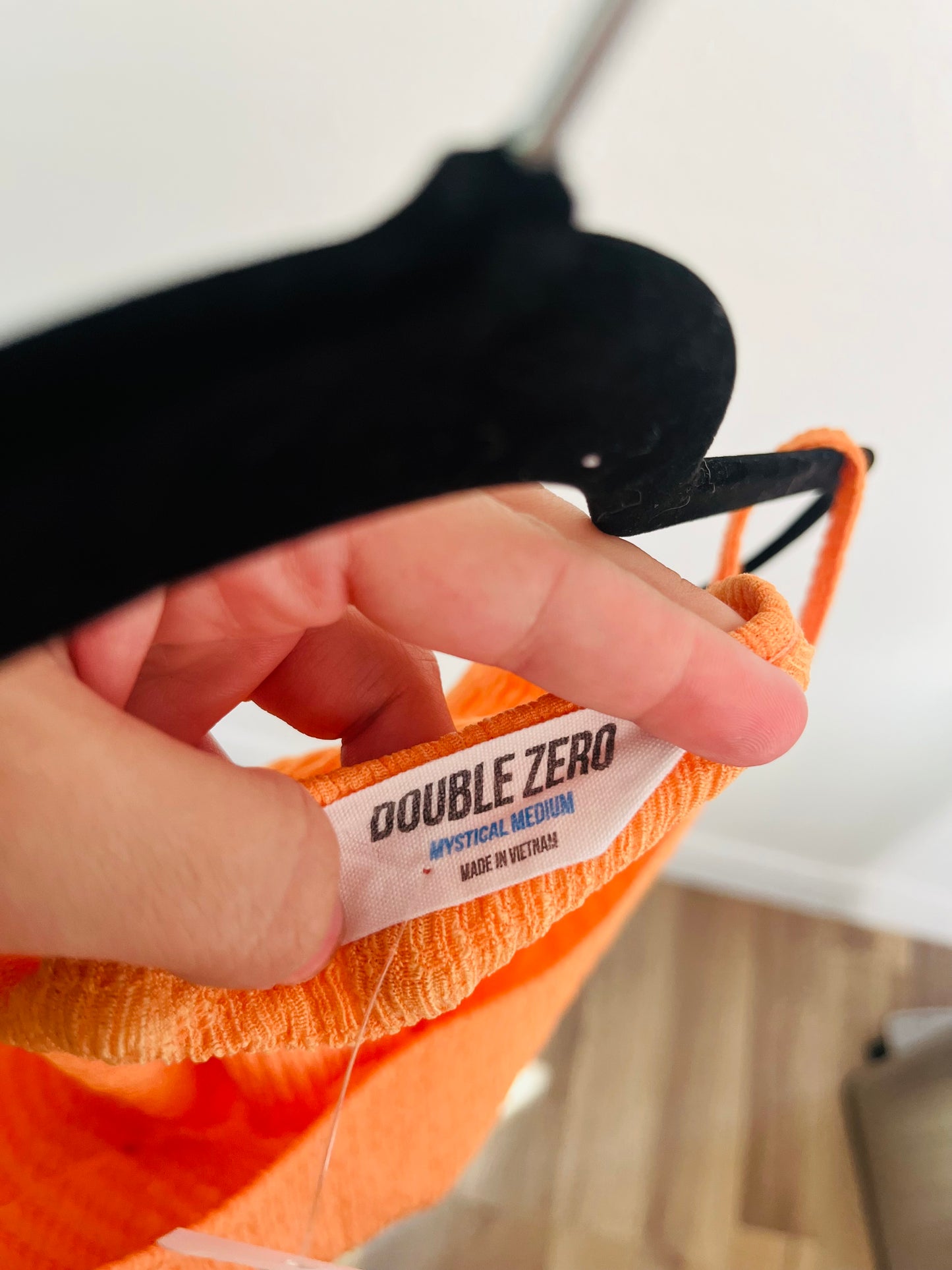 Double zero orange tank top