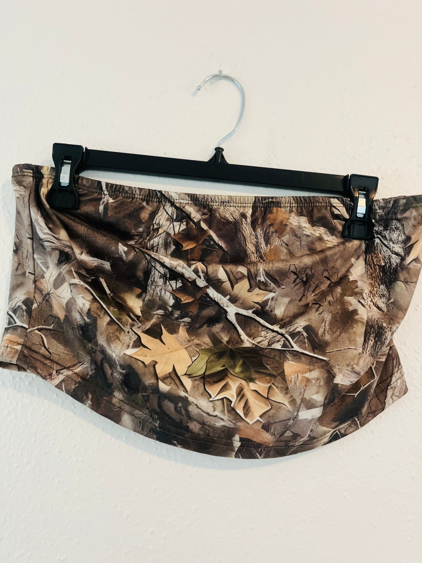 Camo crop tube top