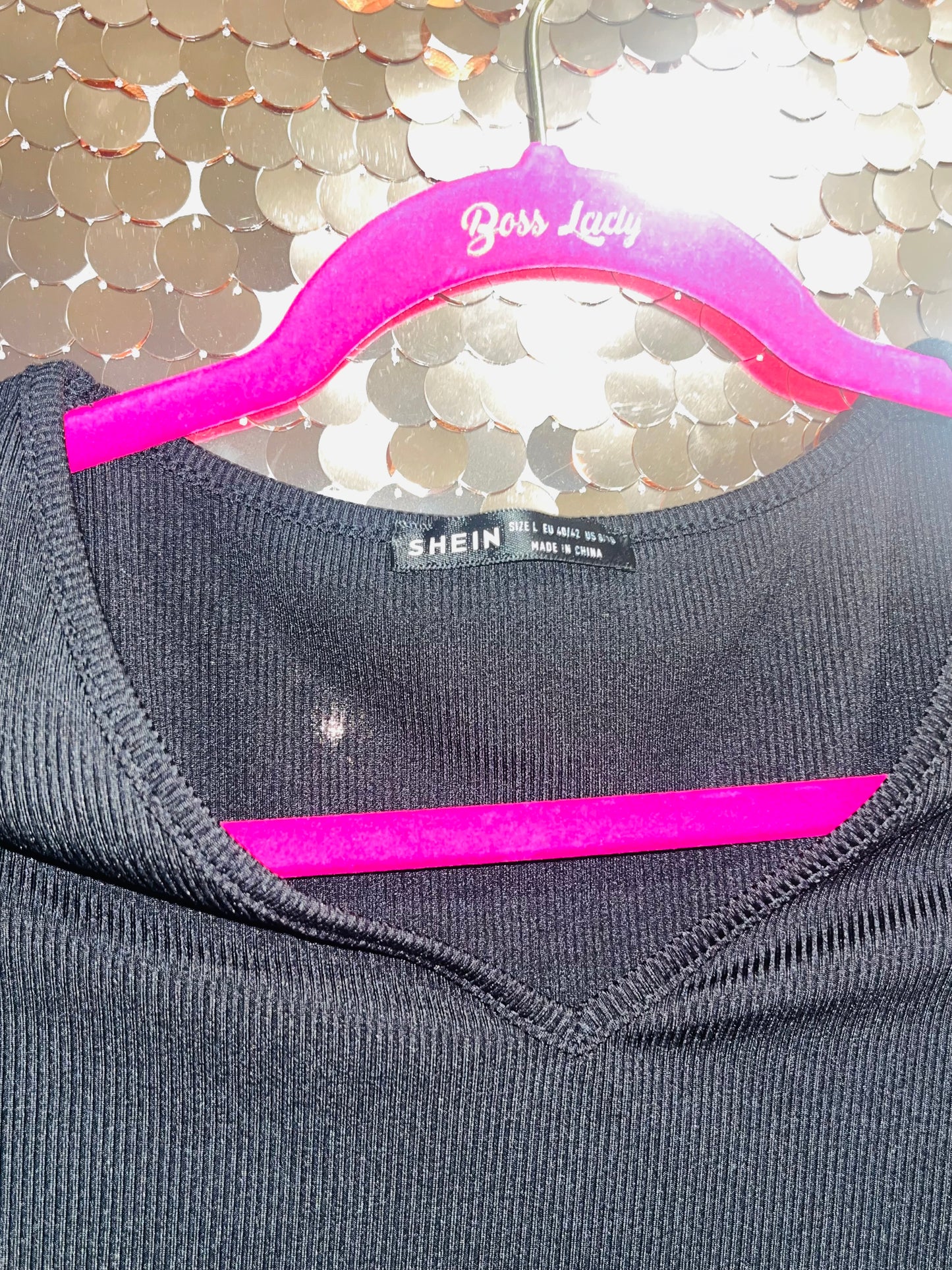 Shein cheetah print long sleeve top