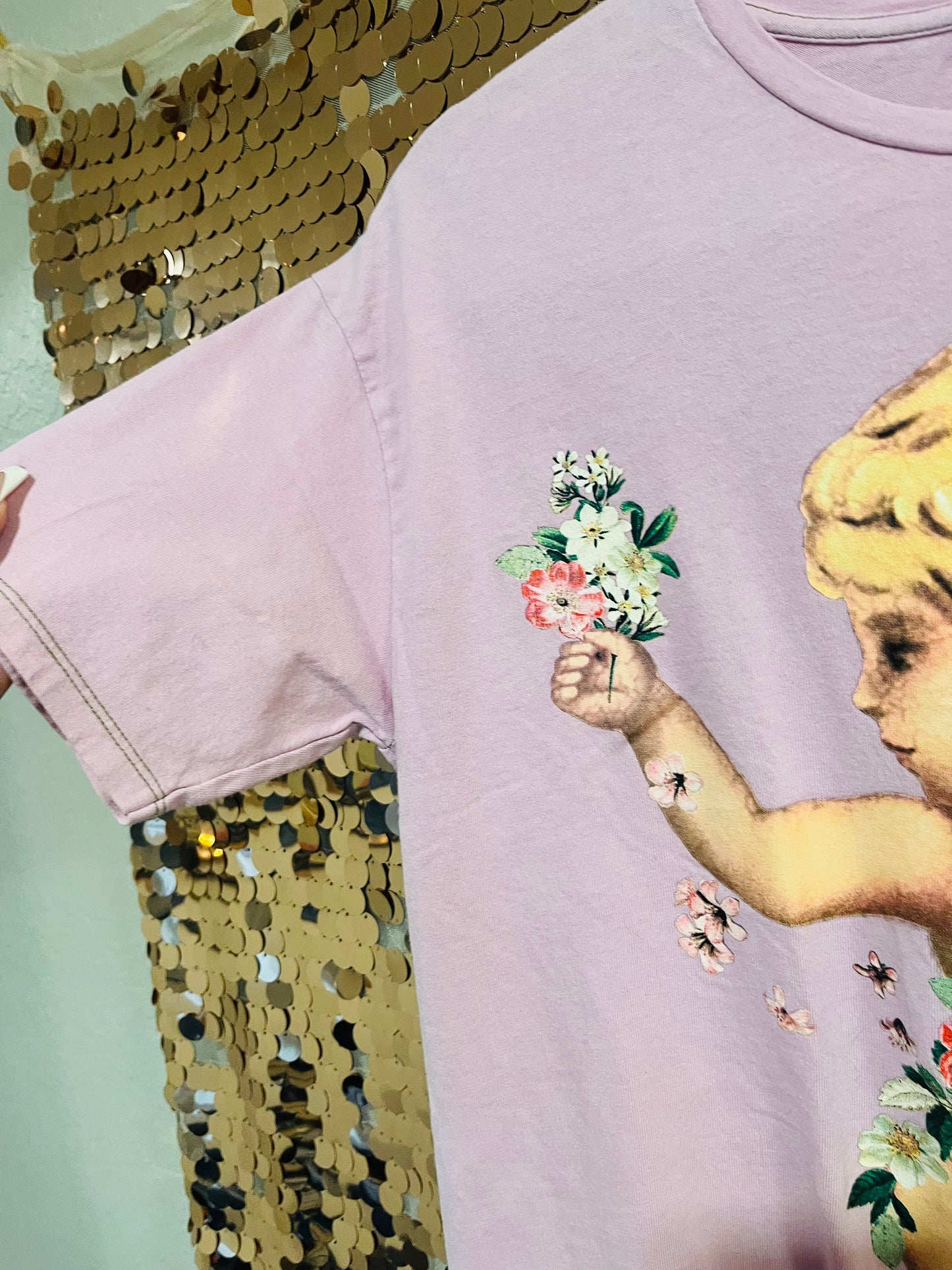 Zara graphic angel tee
