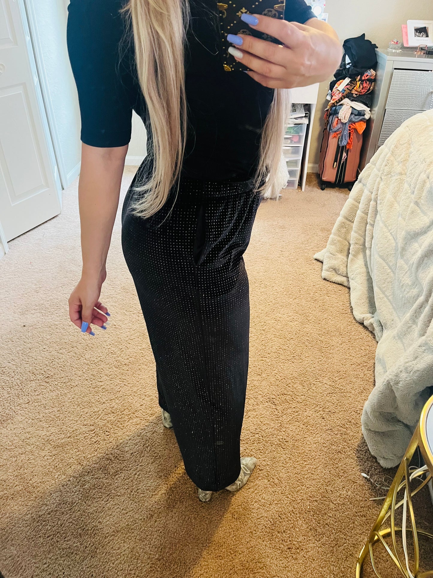 Victoria’s Secret sequin velvet pants