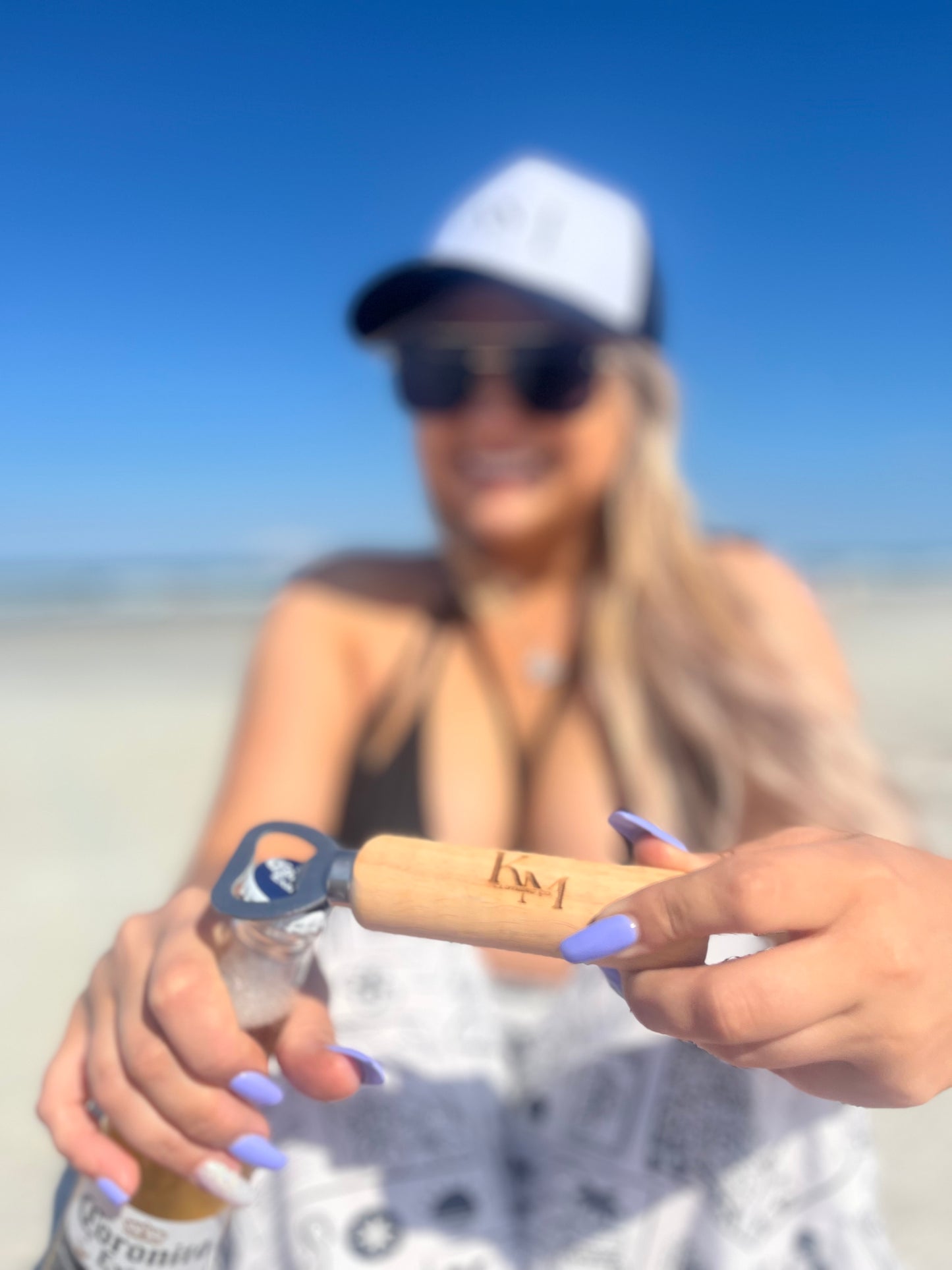 KM engraved Bottle Opener