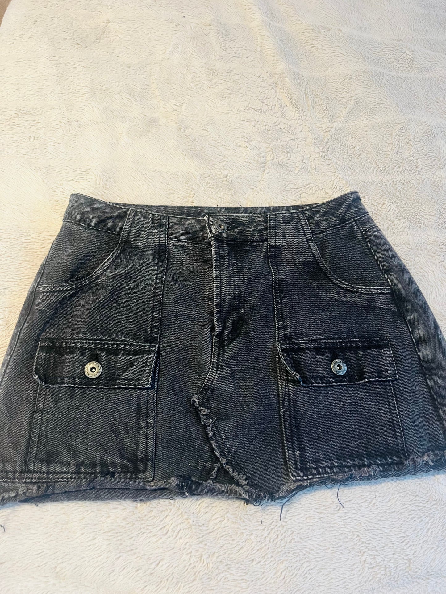 High way denim skirt