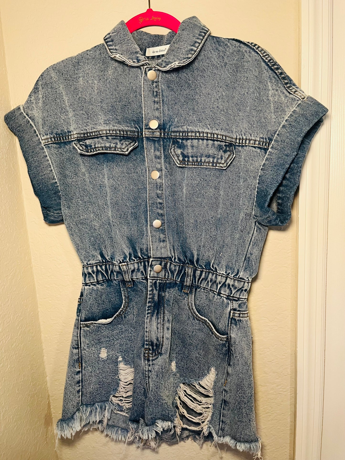 Denim romper