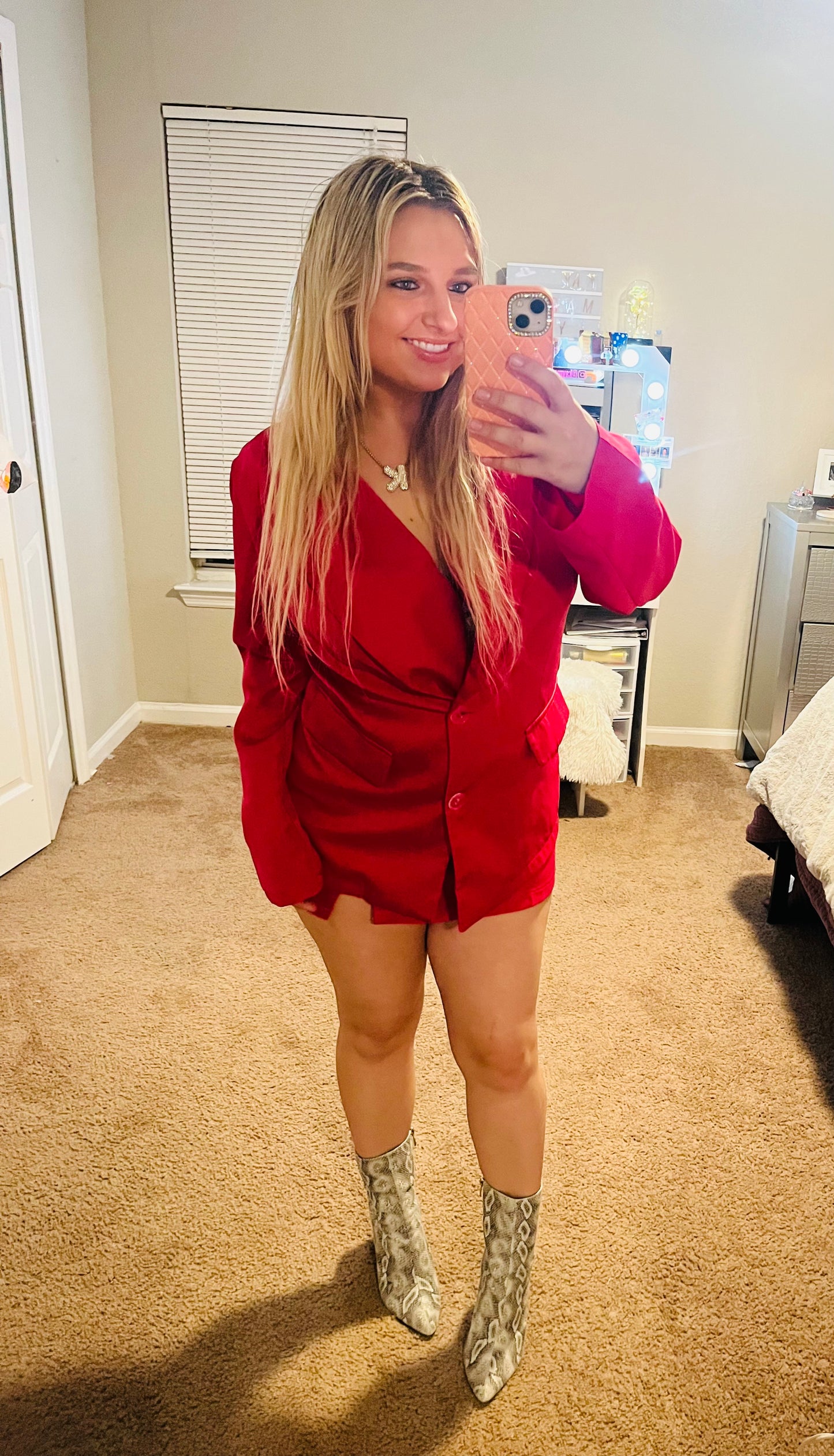 Shein pink business suit