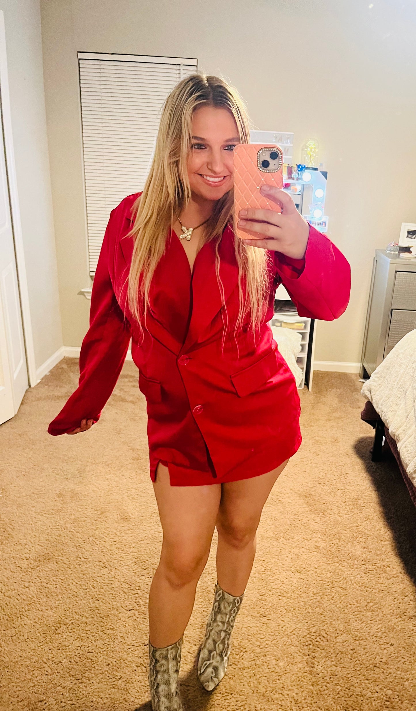 Shein pink business suit