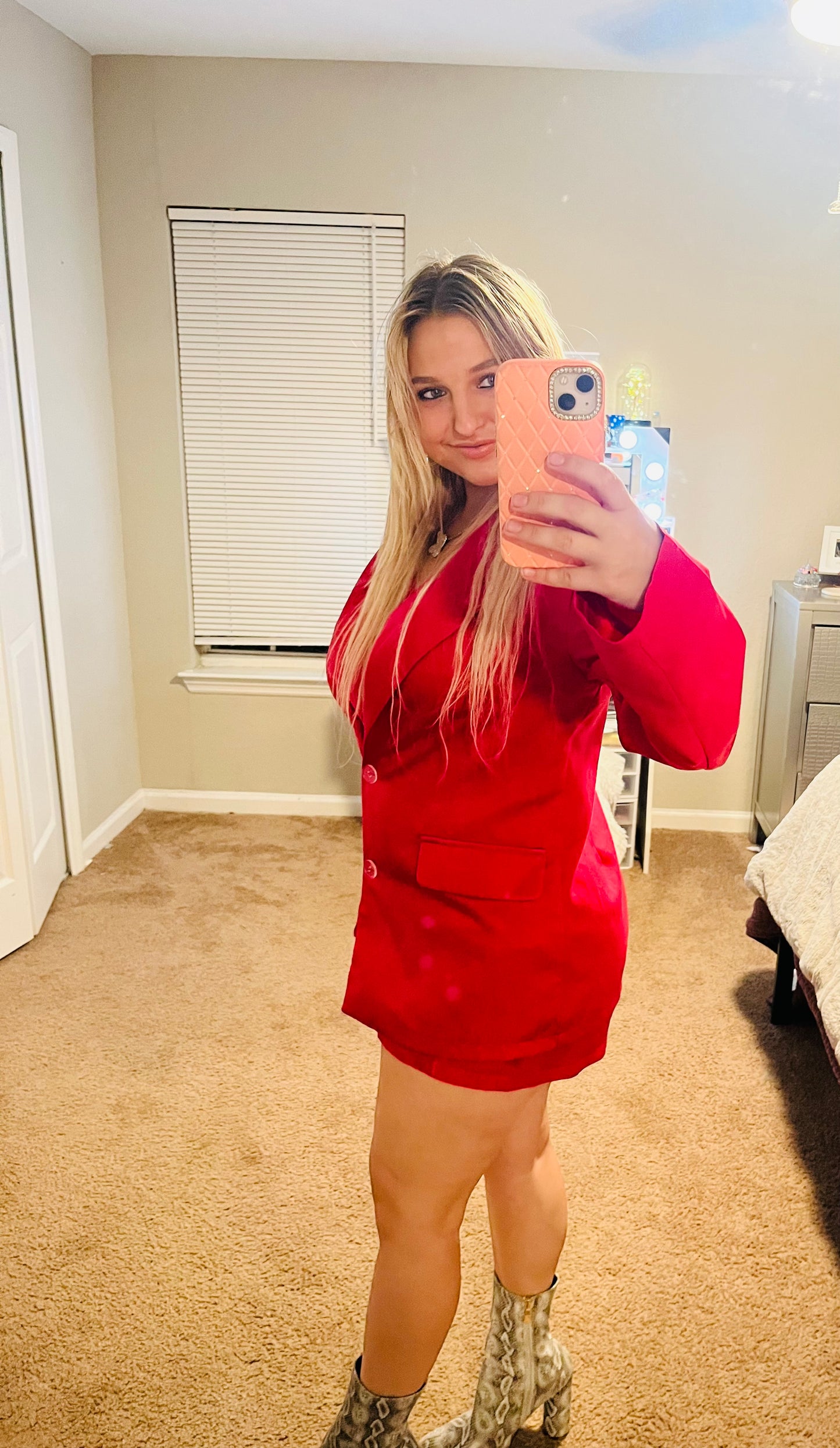 Shein pink business suit