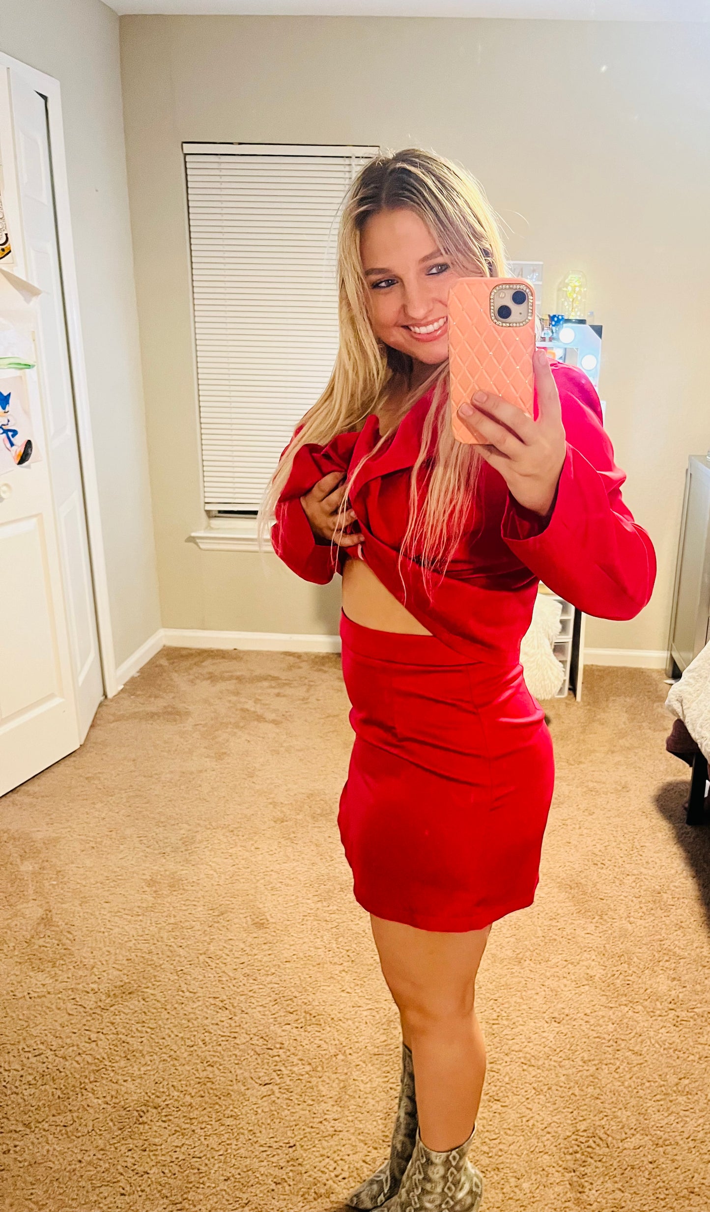 Shein pink business suit