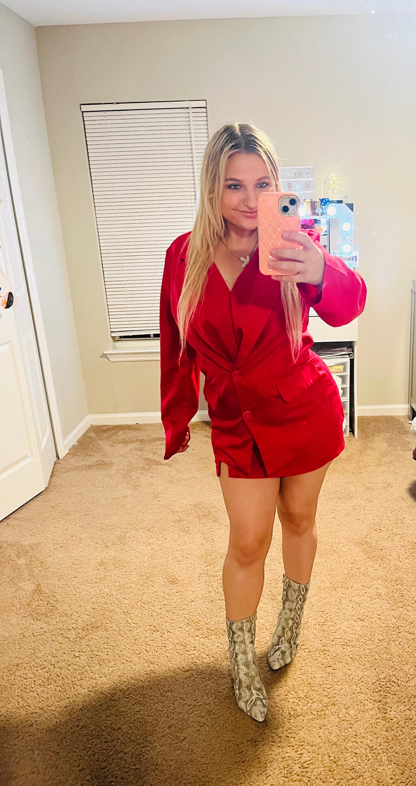 Shein pink business suit