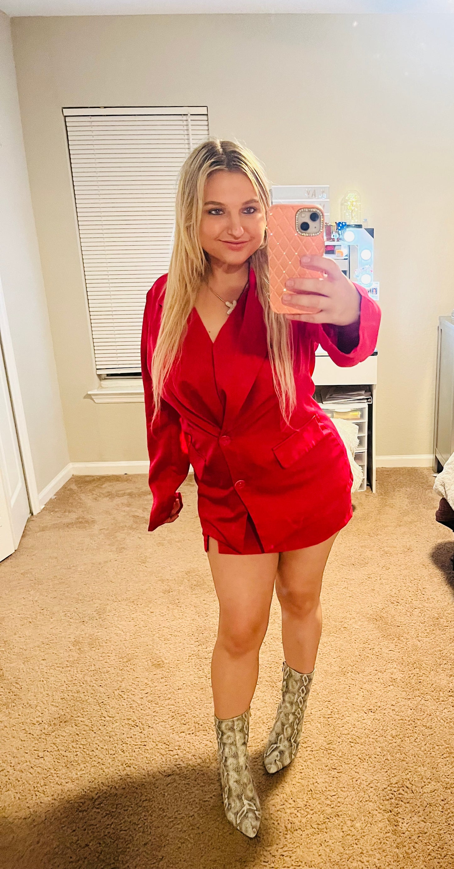 Shein pink business suit