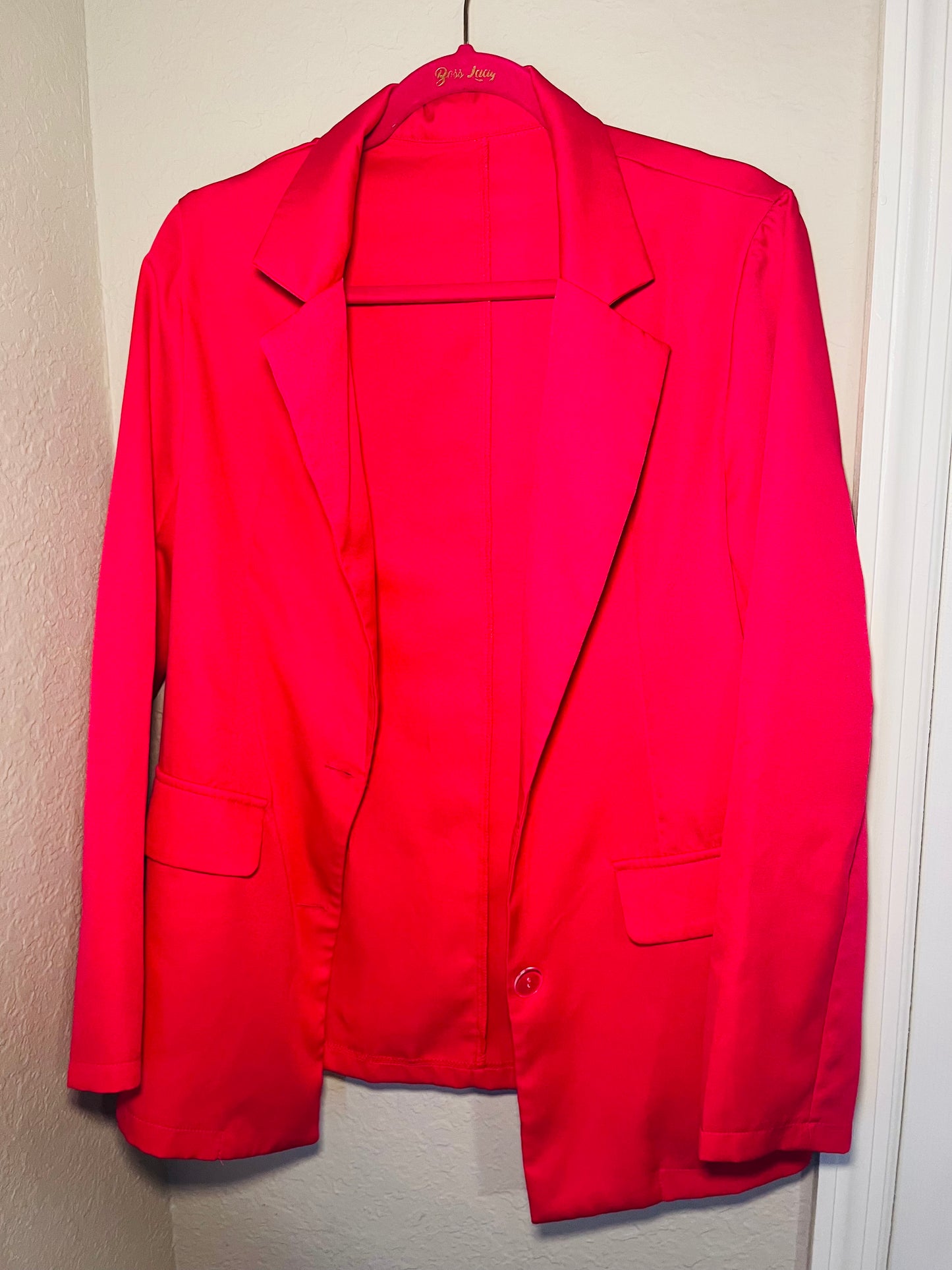 Shein pink business suit