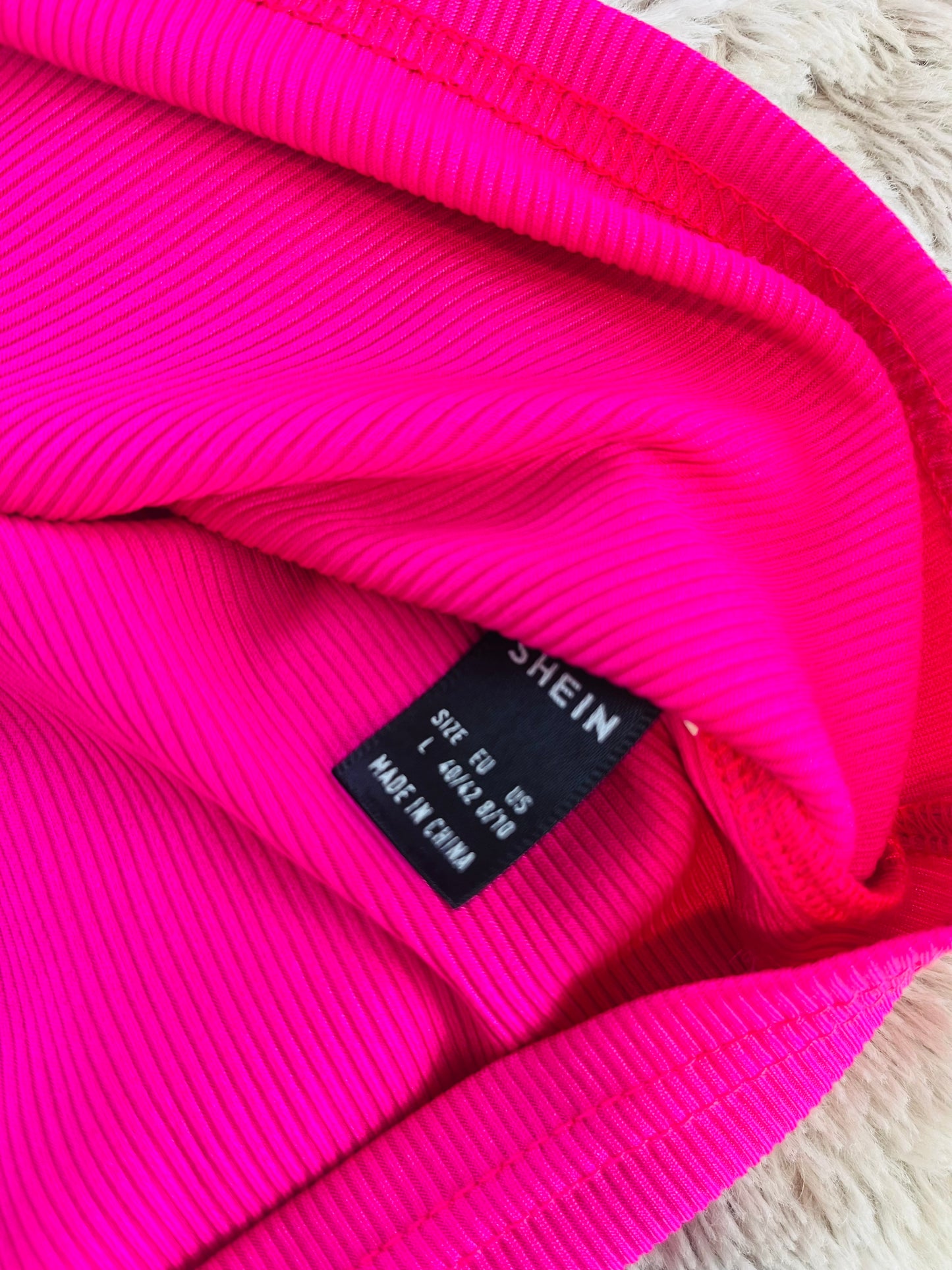 Shein hot pink tube top