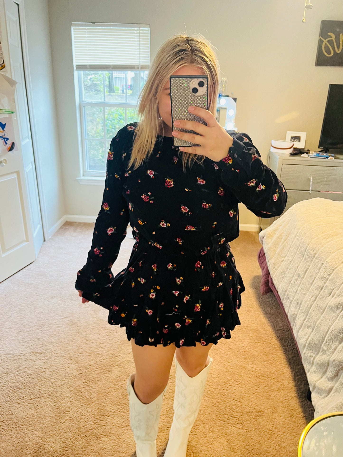Chelsea sky floral dress