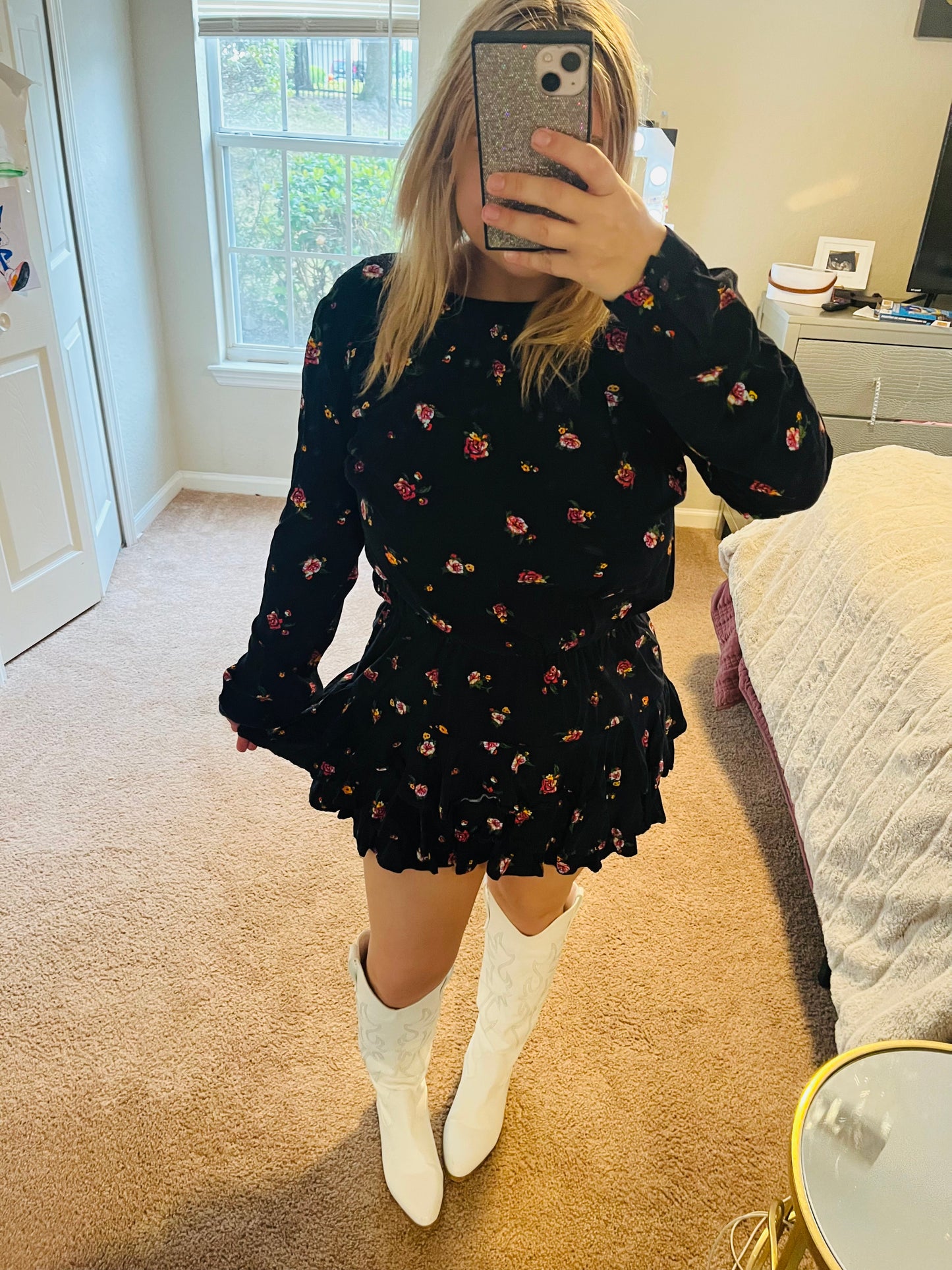 Chelsea sky floral dress