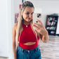 Colsie red body suit