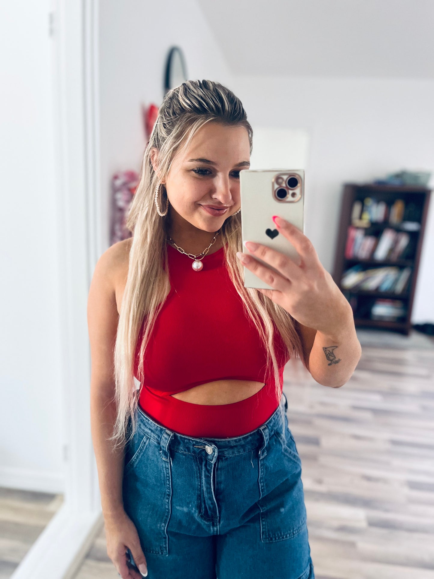 Colsie red body suit