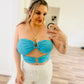Shein blue tube top