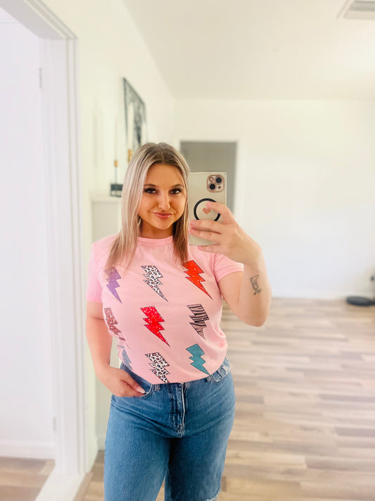 Lightning bolt graphic tee
