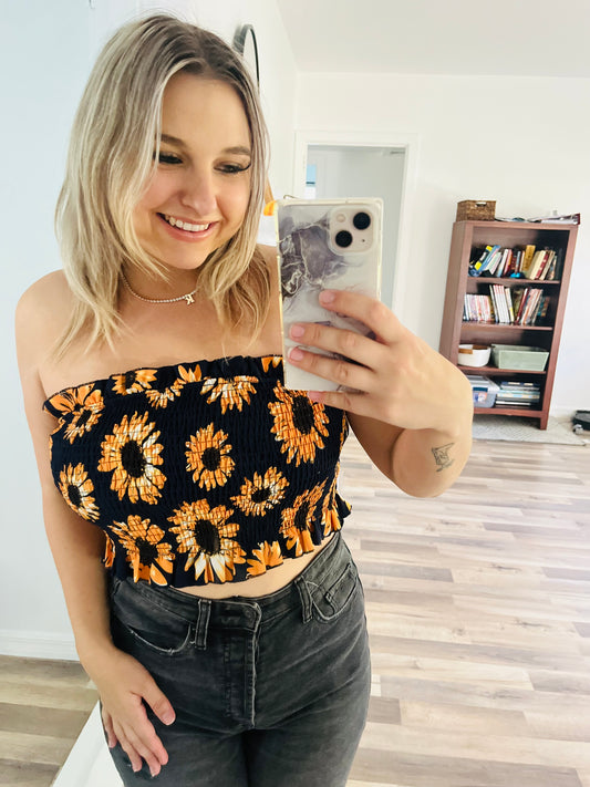 Sunflower tube top