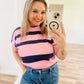 Sweater cropped short sleeve top