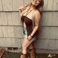 J for justify brown halter top
