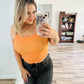 Double zero orange tank top