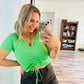 Zara green crop top