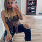 Cheetah print tube top