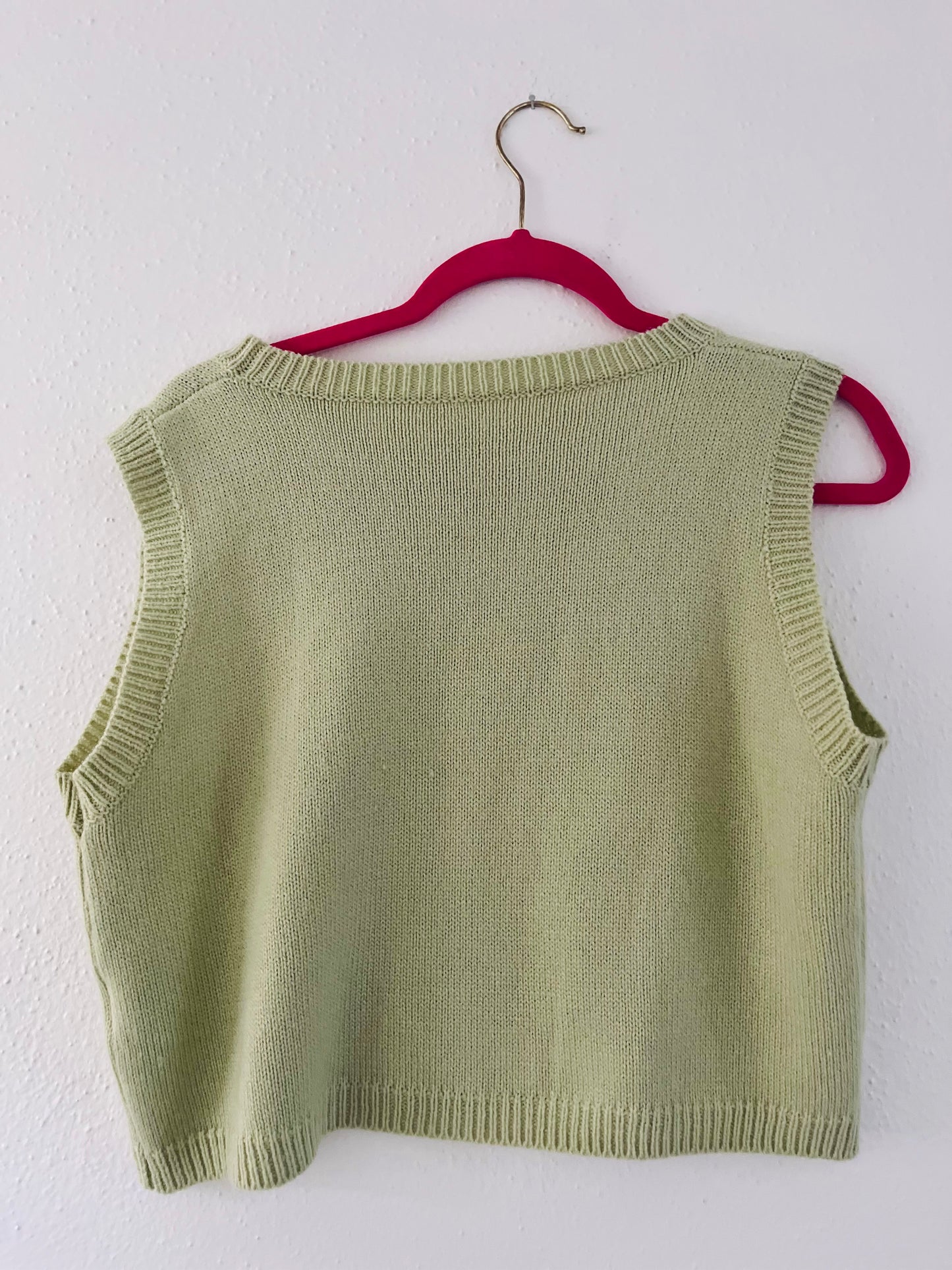 Strawberry print sweater vest