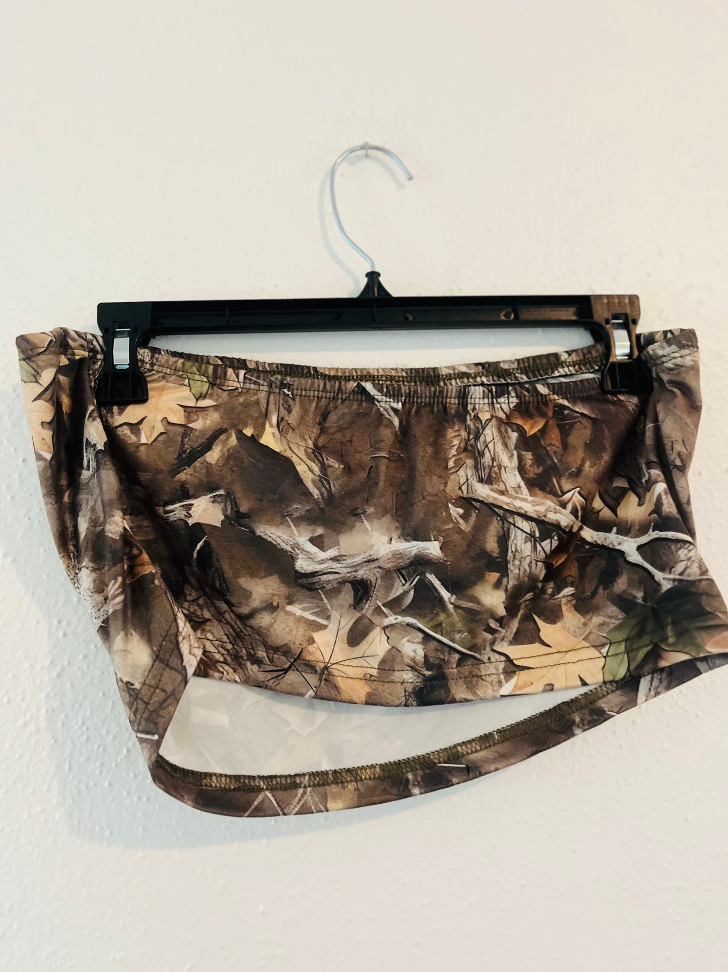 Camo crop tube top