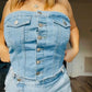 Denim tube top