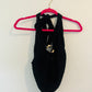 Black halter tank top