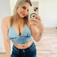 Denim halter top