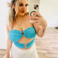 Shein blue tube top