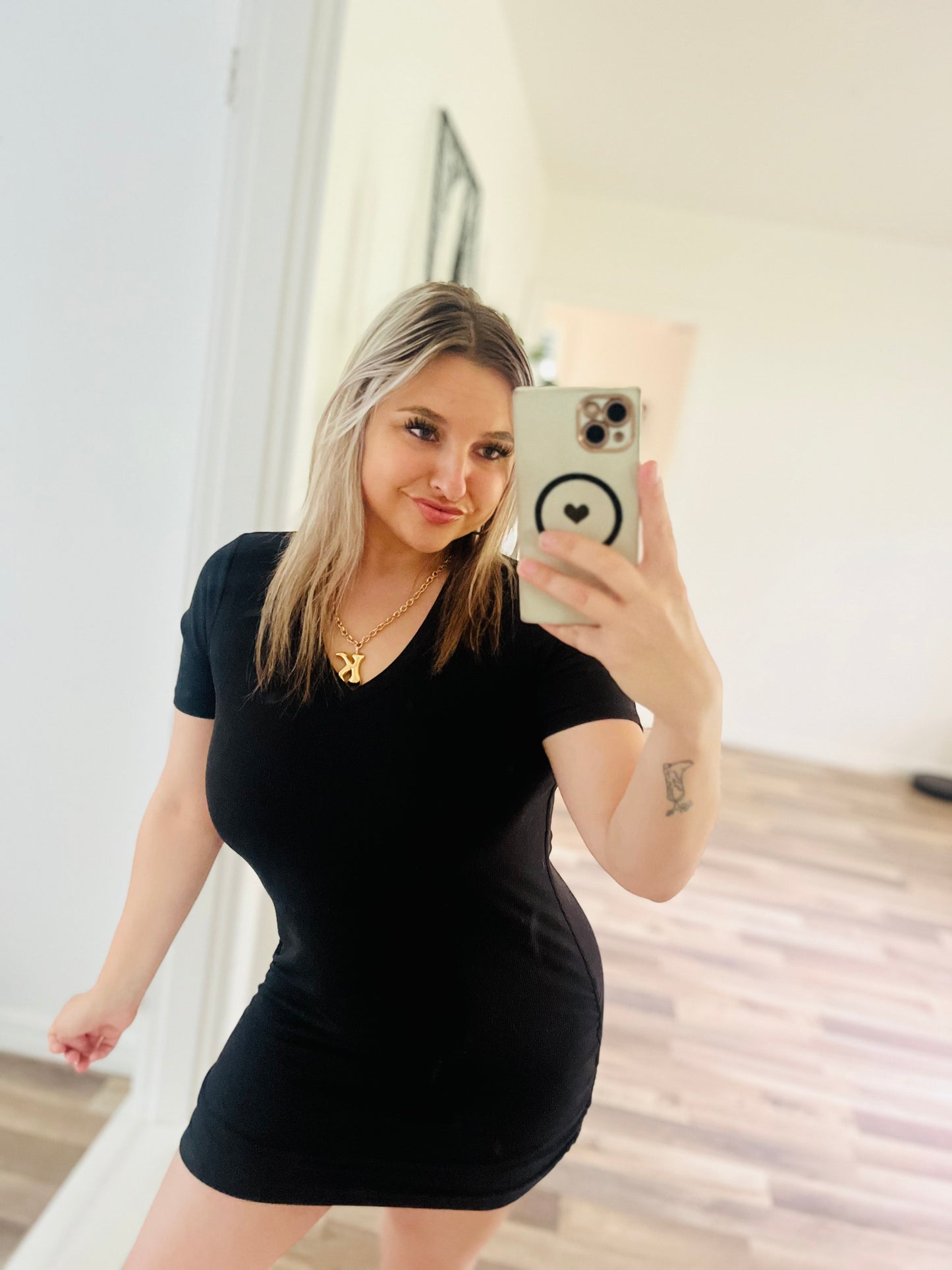 Popular 21 black mini dress