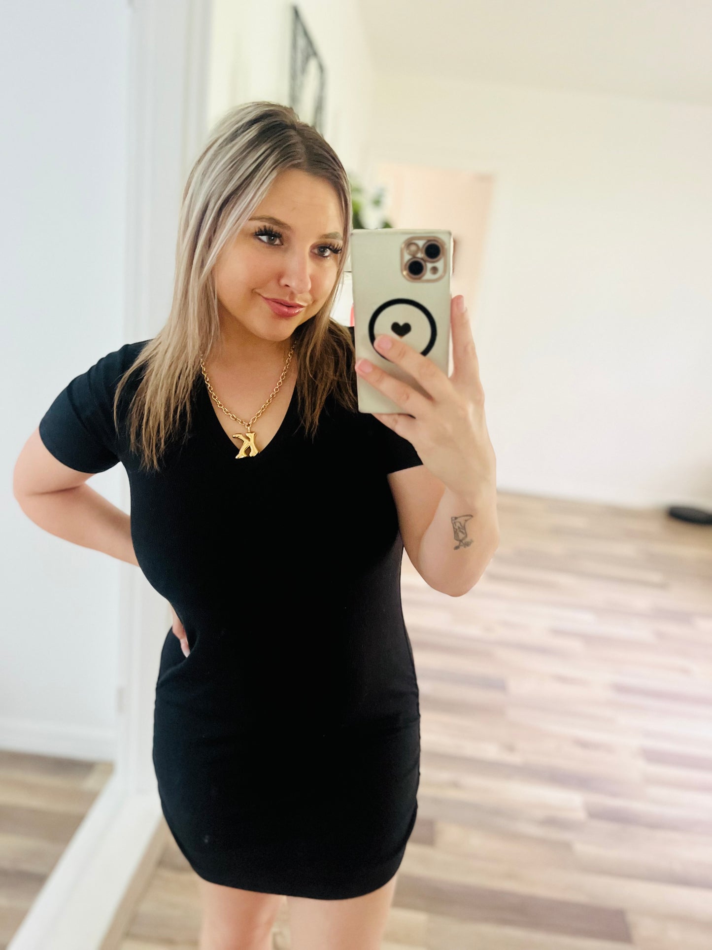 Popular 21 black mini dress