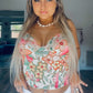Sophie B floral corset tank top