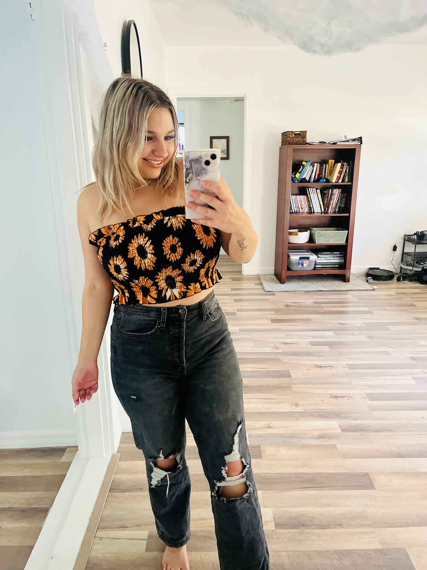 Sunflower tube top