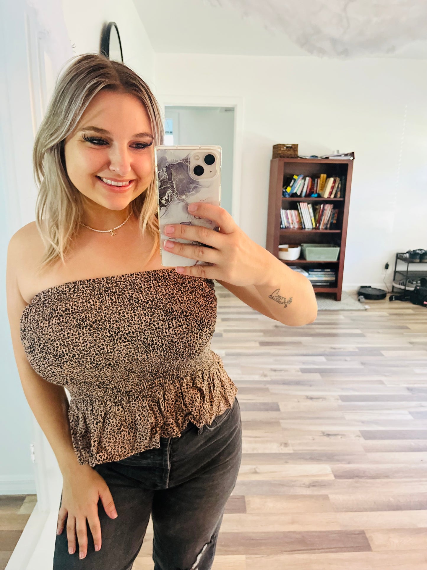 Cheetah print tube top