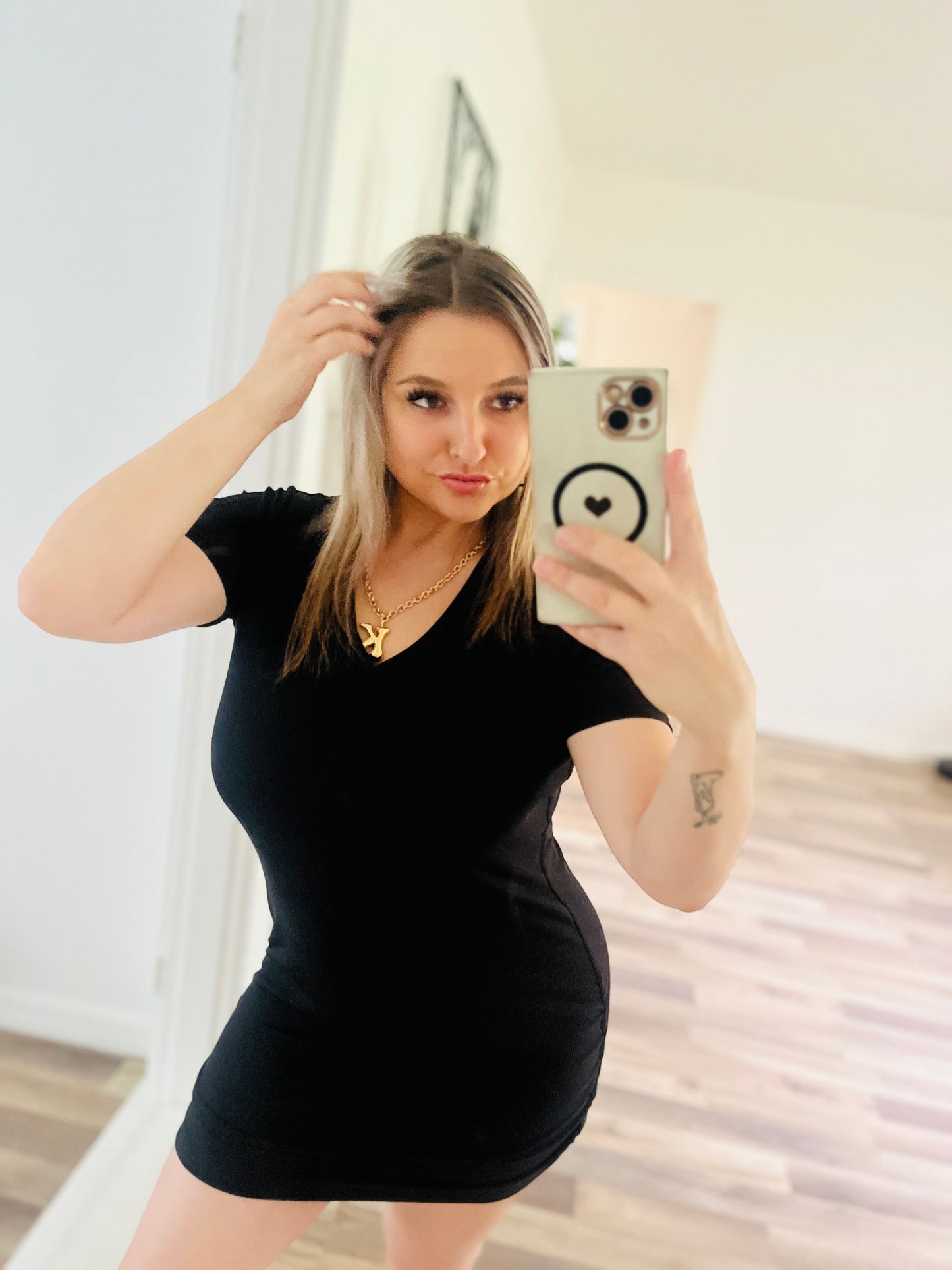 Popular 21 black mini dress