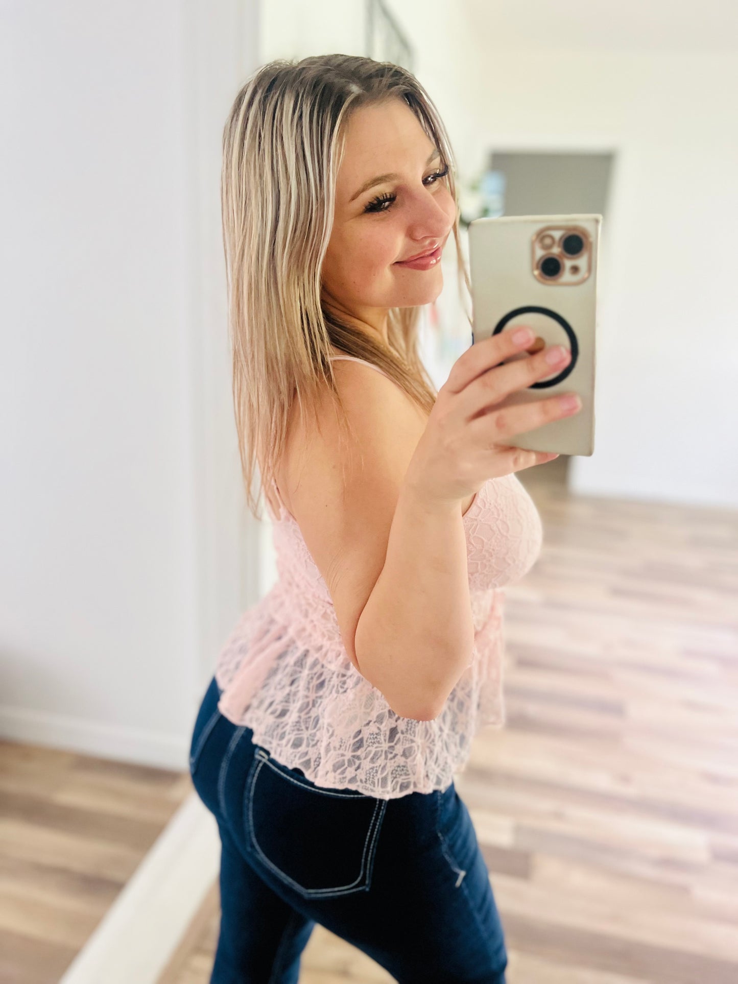 Hollister lace tank top