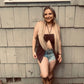 J for justify brown halter top