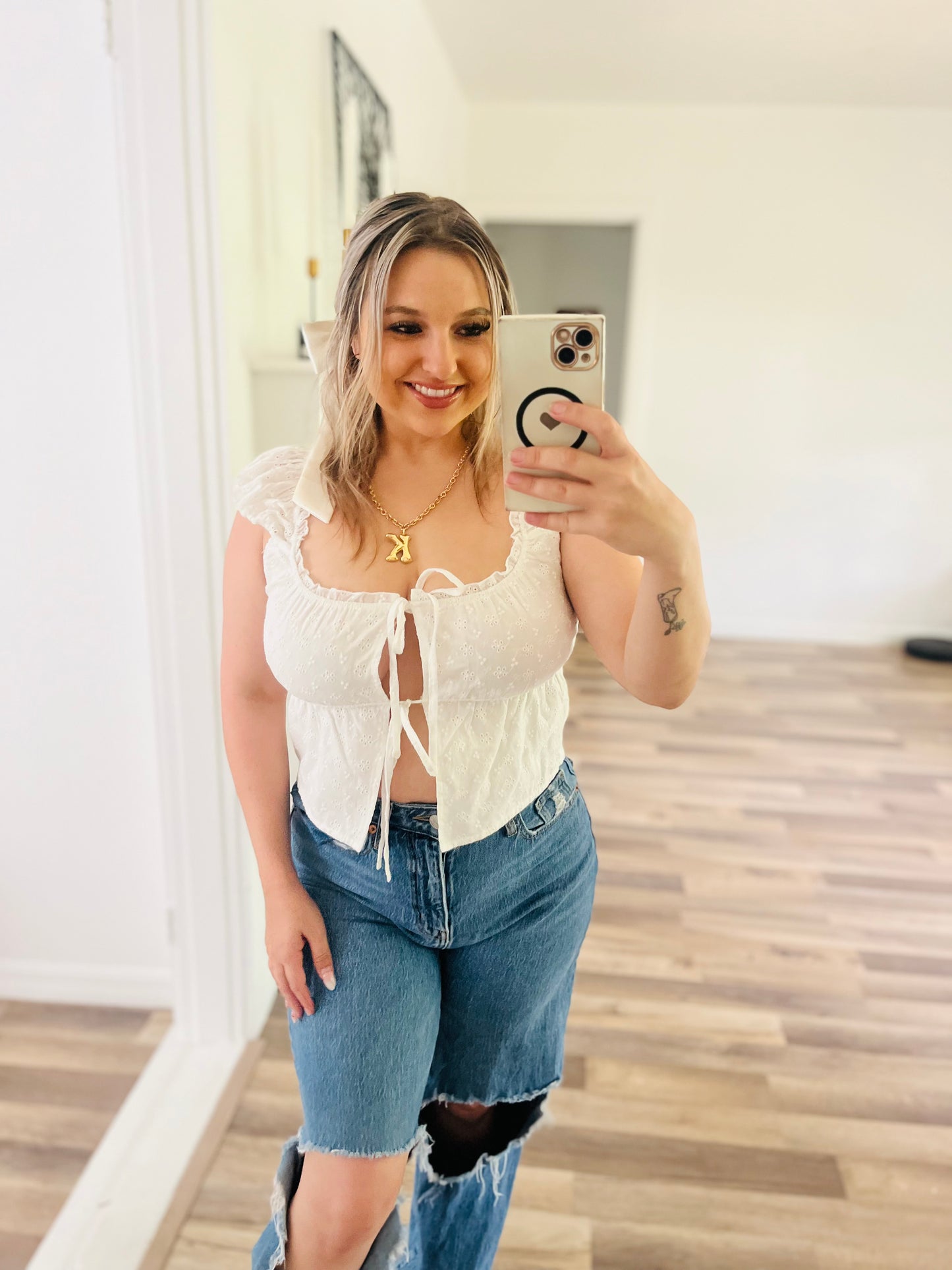 Lelis lace tank top