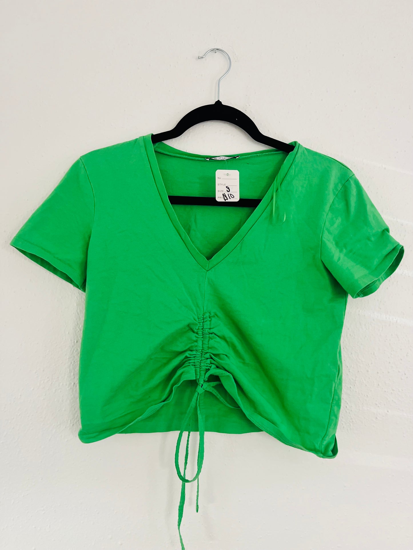 Zara green crop top