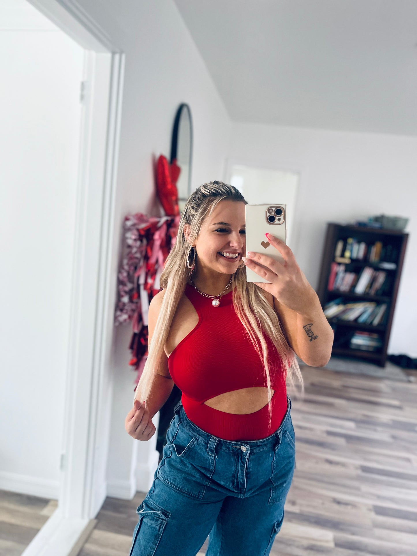 Colsie red body suit