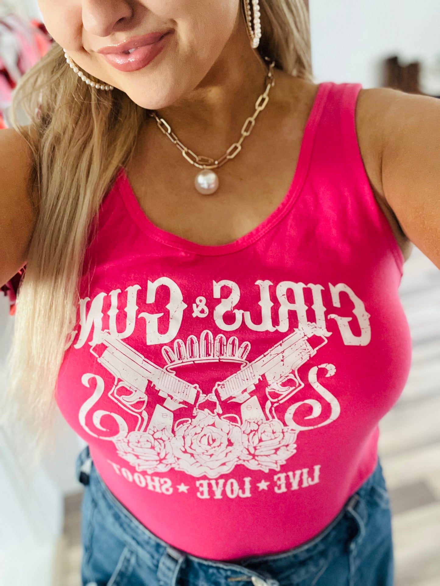 Girls & Guns graphic tank