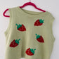 Strawberry print sweater vest