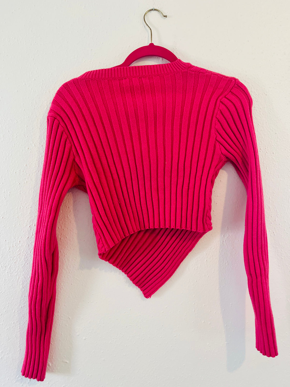 Lelis pink cropped sweater