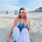 Blanco denim halter tank top