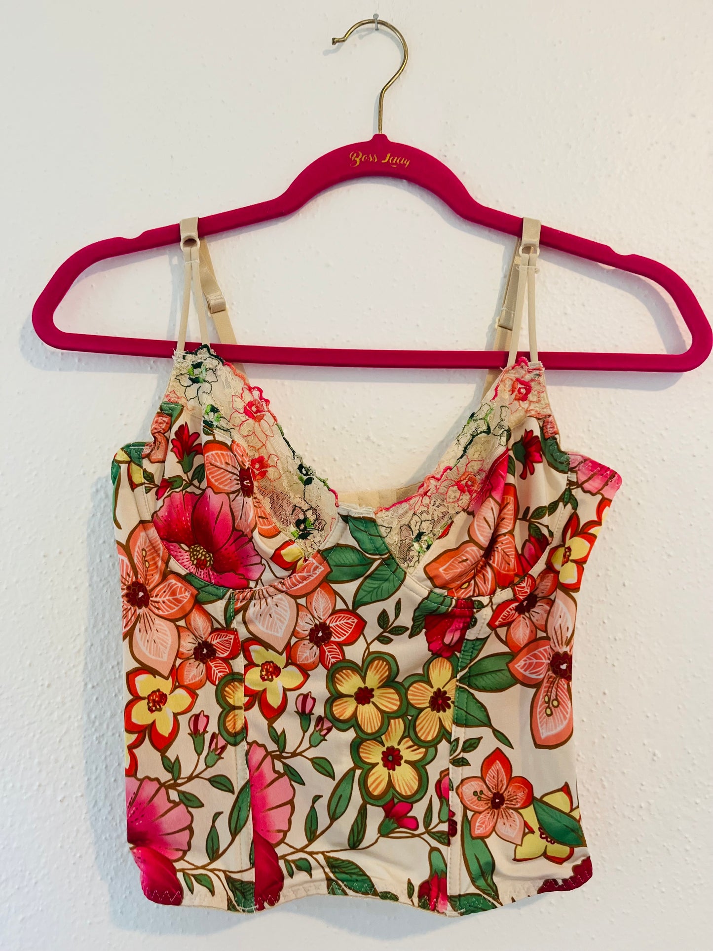 Sophie B floral corset tank top